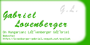 gabriel lovenberger business card